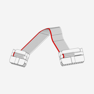 C&acirc;ble ruban 16/10, dessin au trait (CAD)