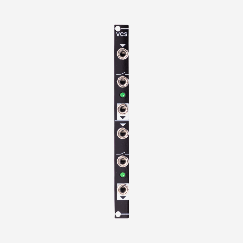 CatSynth Slimline Dual Voltage Controlled Analog Switch, frontale Ansicht